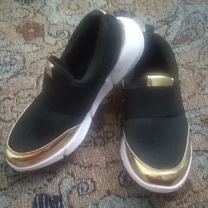 Black & gold shoes
